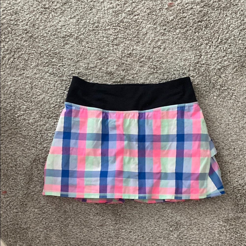 Lululemon Athletica Pink and Blue Mini Skirt Casual
